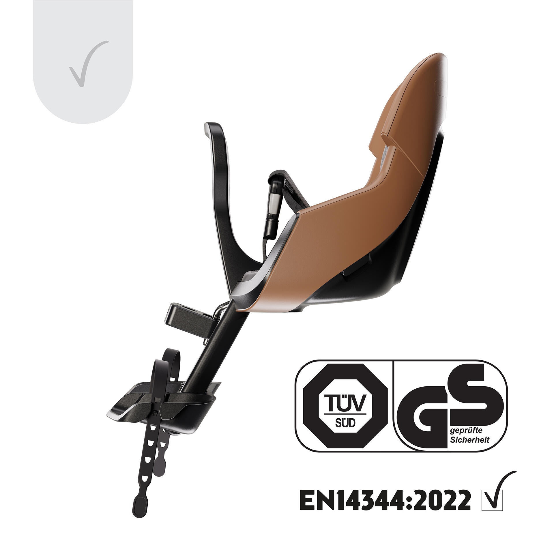 Seggiolino Anteriore Da Bicicletta Per Bambini  Exclusive Evolve Cannella 6/7
