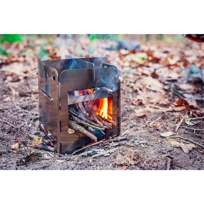 Cuptor pentru camping, cu husa, model Survival, inox, 11.5/12.8x16 cm, NEO