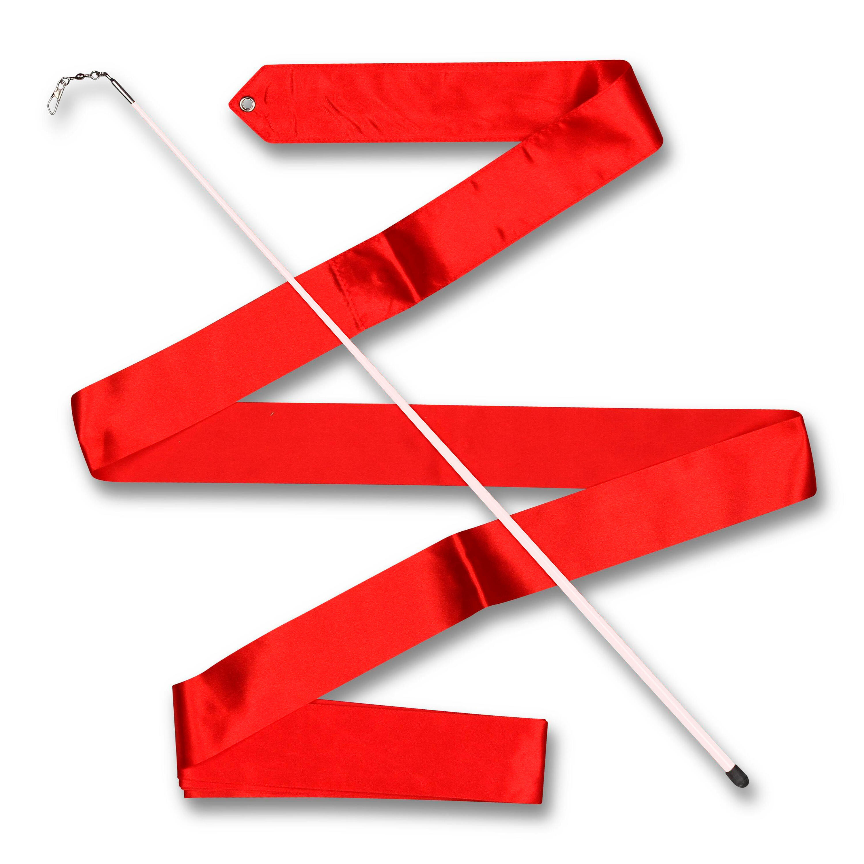 INDIGO SPORTS Fita Para Ginástica Rítmica com Bastão 56 cm INDIGO 6,0 m Vermelho