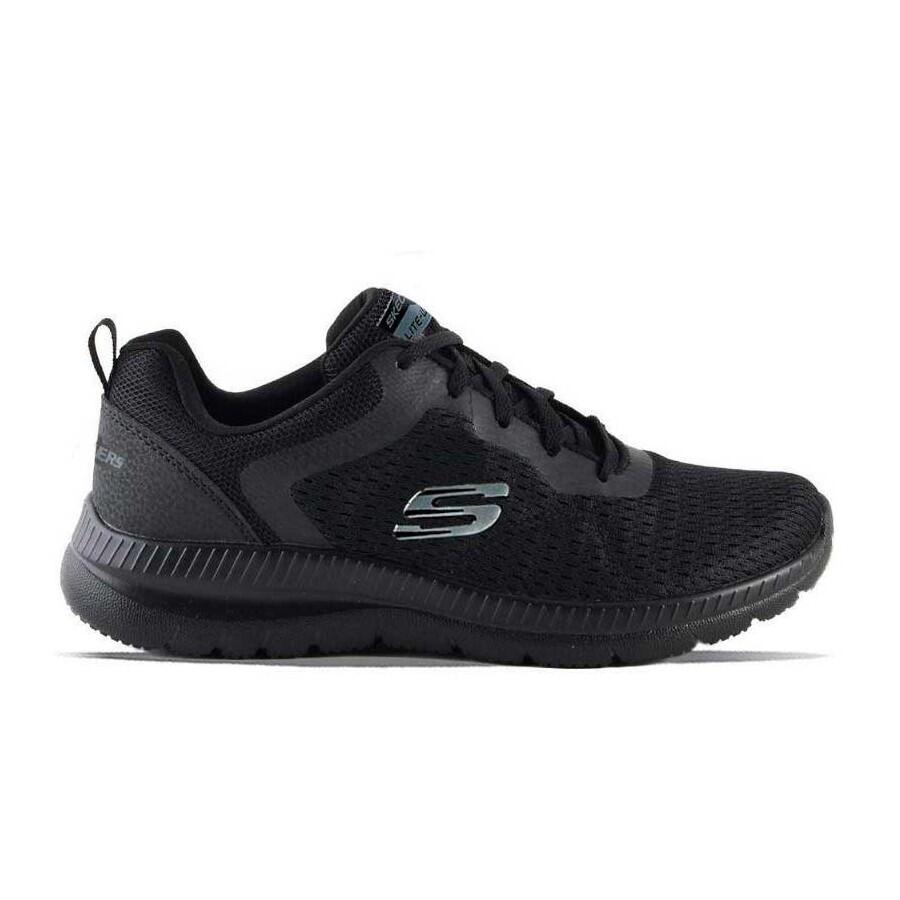 Skechers Mesh Lace Up Donna Nero Memory Foam Scarpe Comode Leggere Sport EU 40 3/7