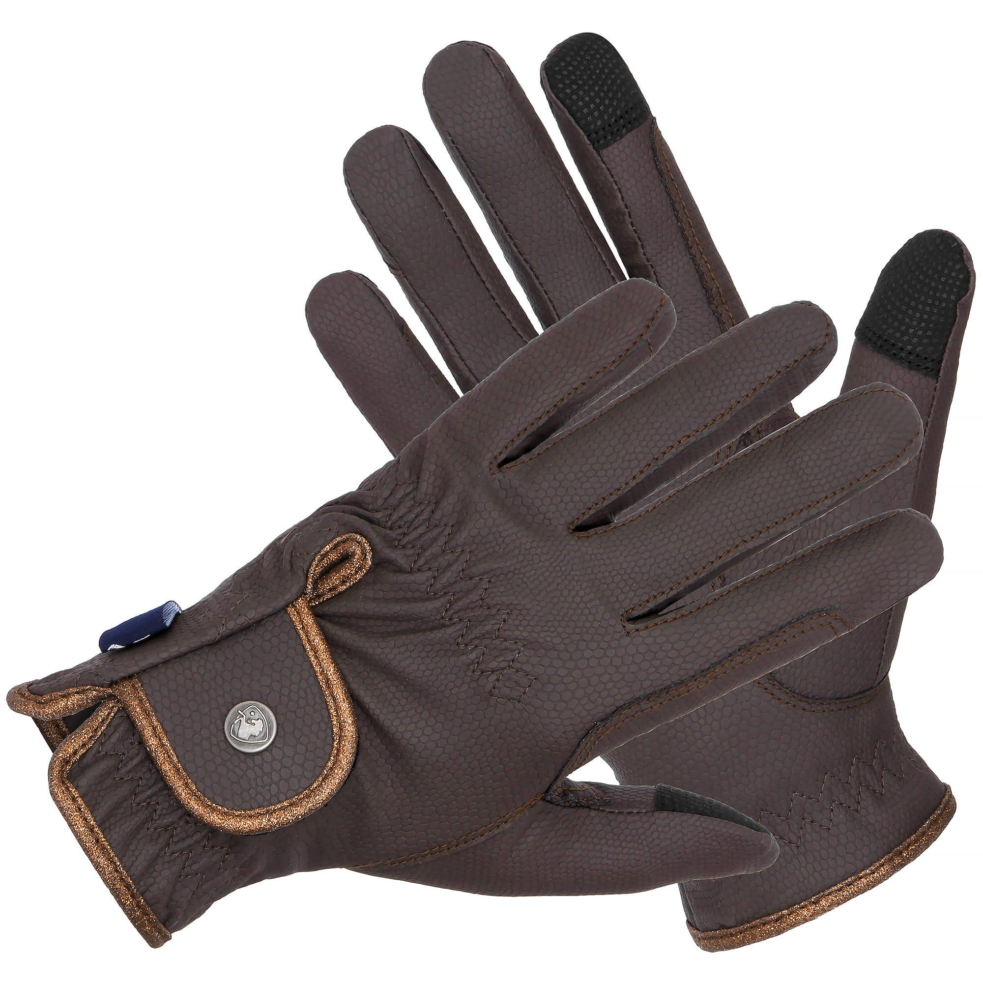 EQUESTRIAN QUEEN Reithandschuhe EQUESTRIAN QUEEN Winter Charcot Schwarz/Braun