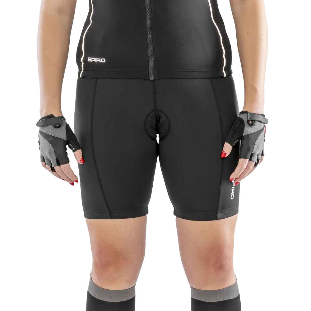 Calções de ciclista acolchoados para mulher/senhora (Preto) 3/3