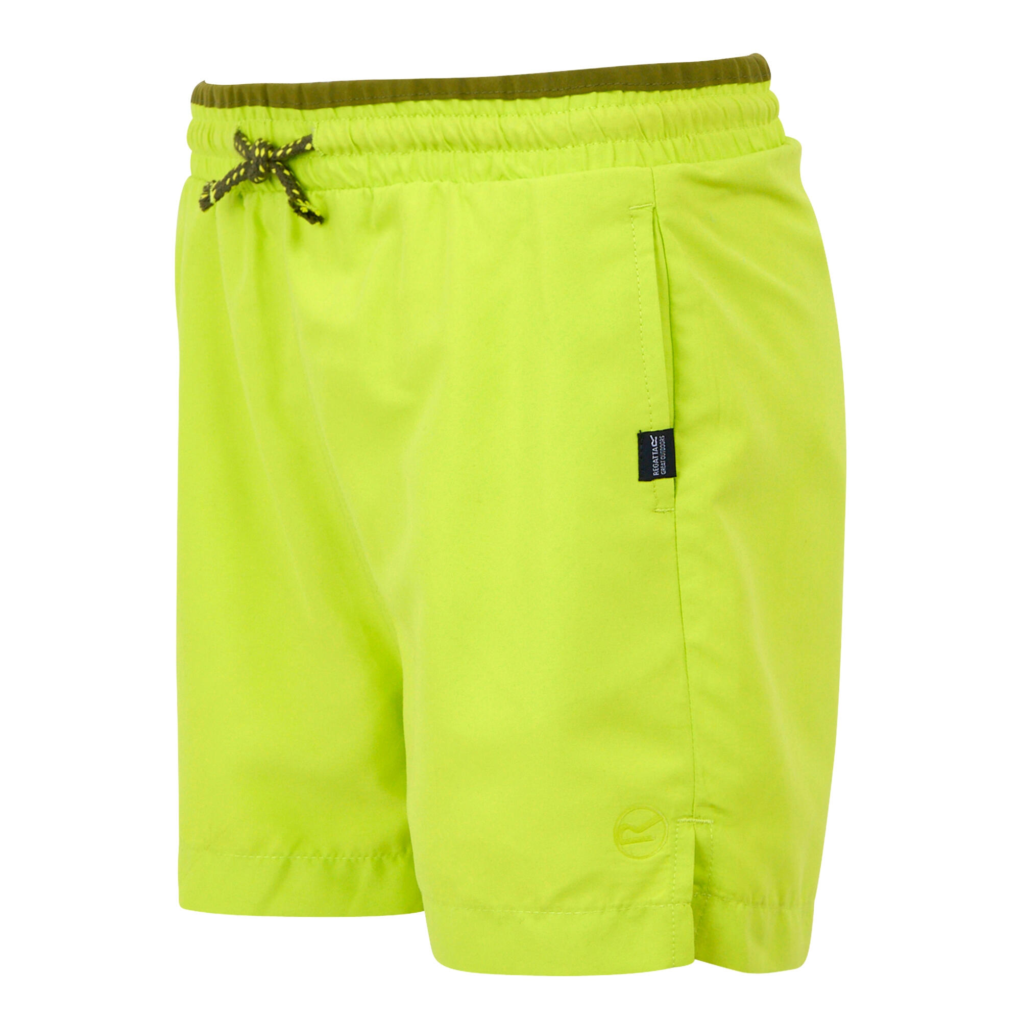 Skander III Effen Zwemshort Kinderen/Kinderen (Wilde limoen) 3/4