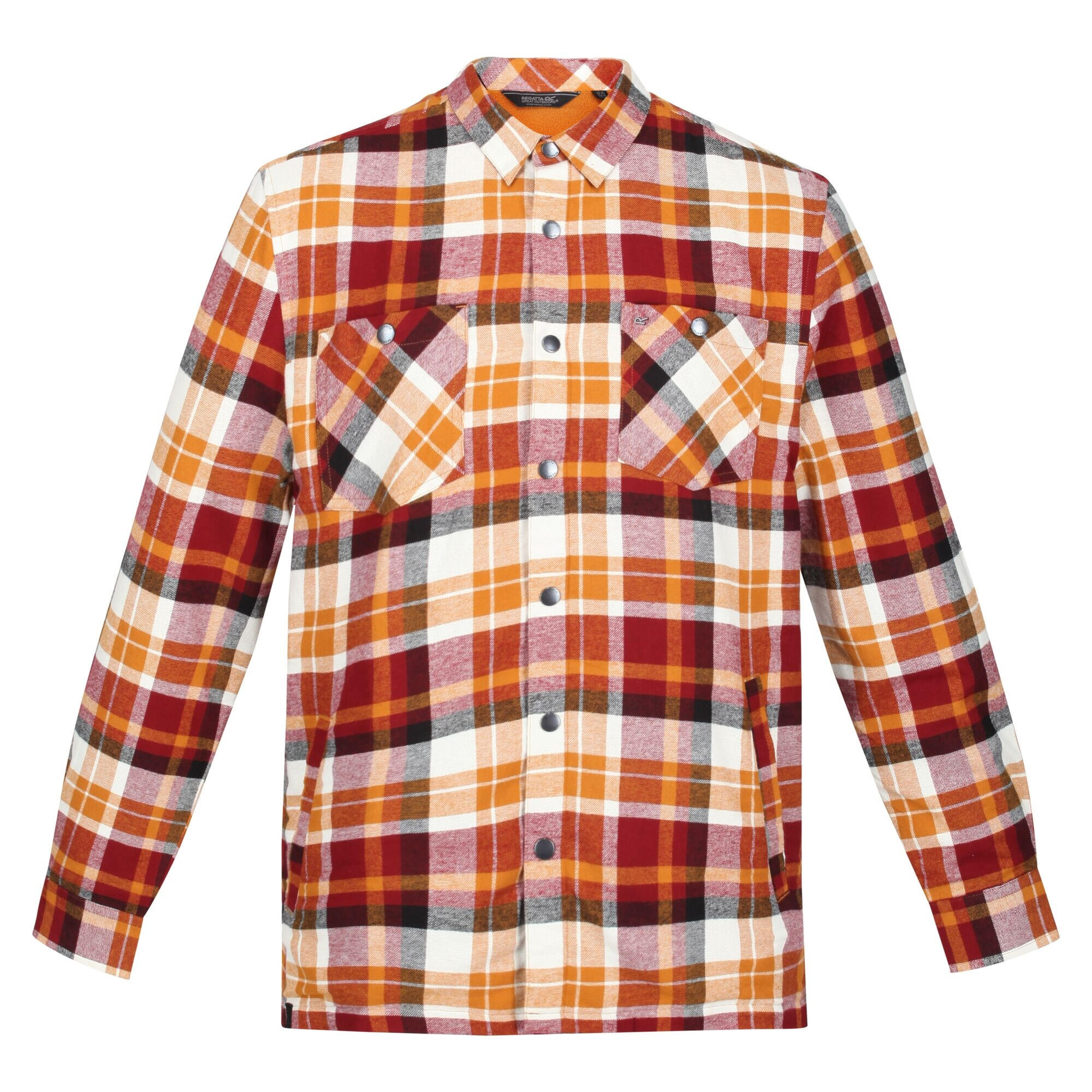 REGATTA Mens Thamos Checked LongSleeved Shirt (Cathay Spice)