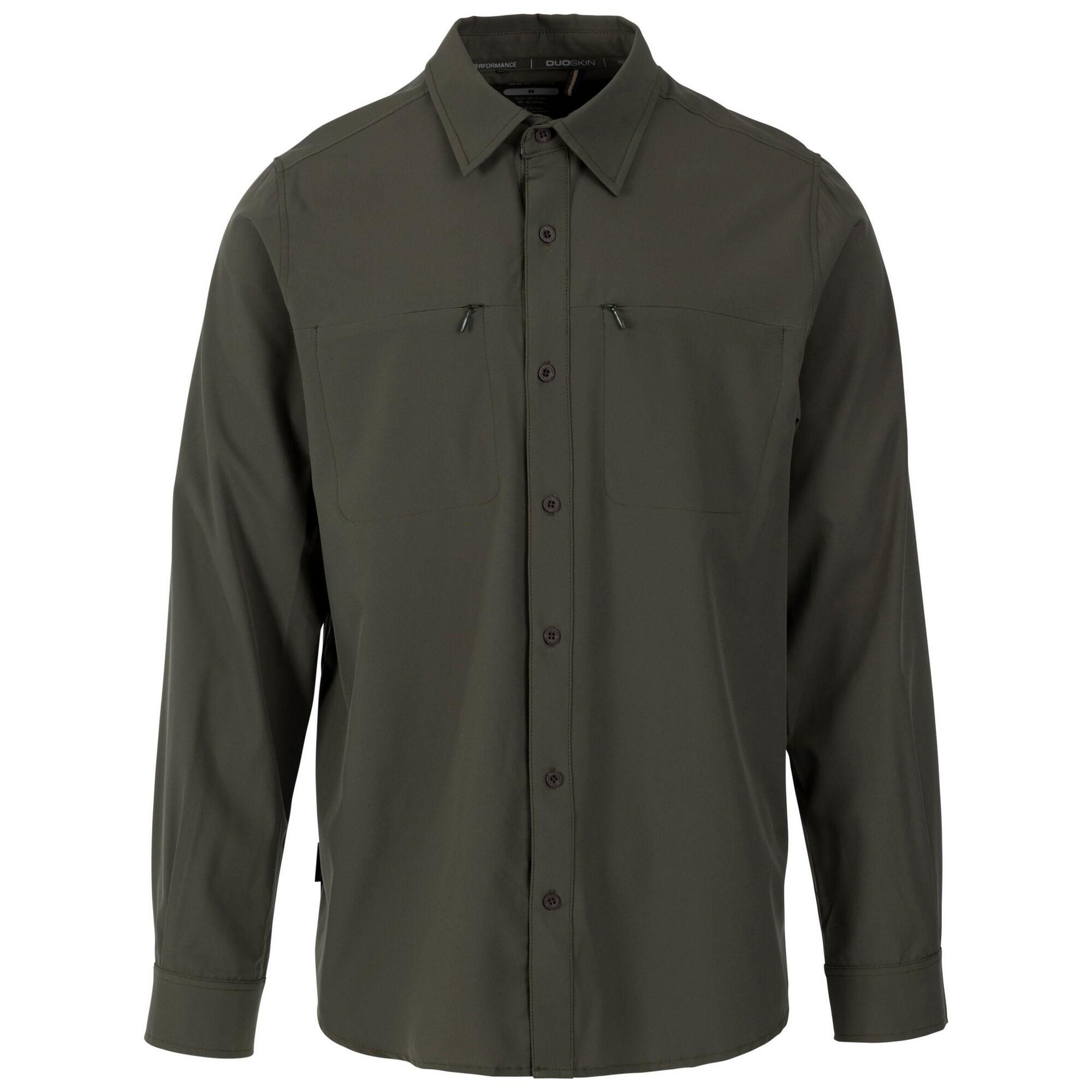 TRESPASS Camicia Uomo Trespass Cargan Rampicante Scuro
