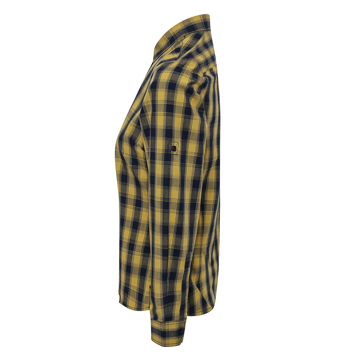 Camisa de manga comprida em algodão xadrez Mulligan para senhora e senhora 3/4