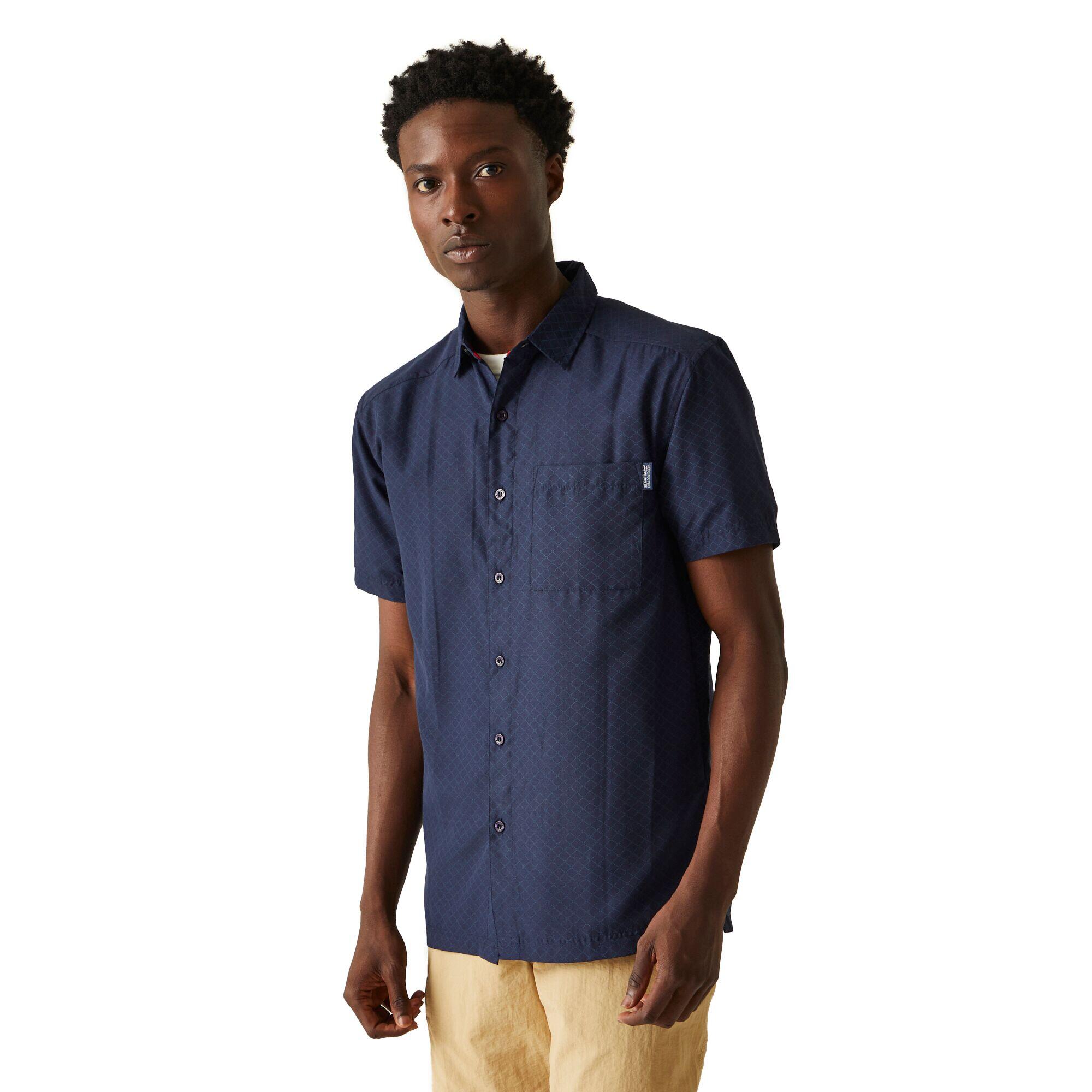 Camicia Incrociata Uomo Regatta Mindano VIII Blu Navy Moonlight Denim 4/5