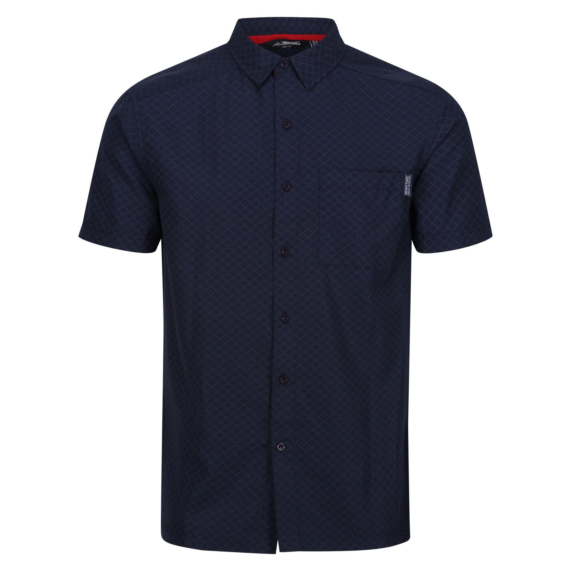 Camicia Incrociata Uomo Regatta Mindano VIII Blu Navy Moonlight Denim 1/5