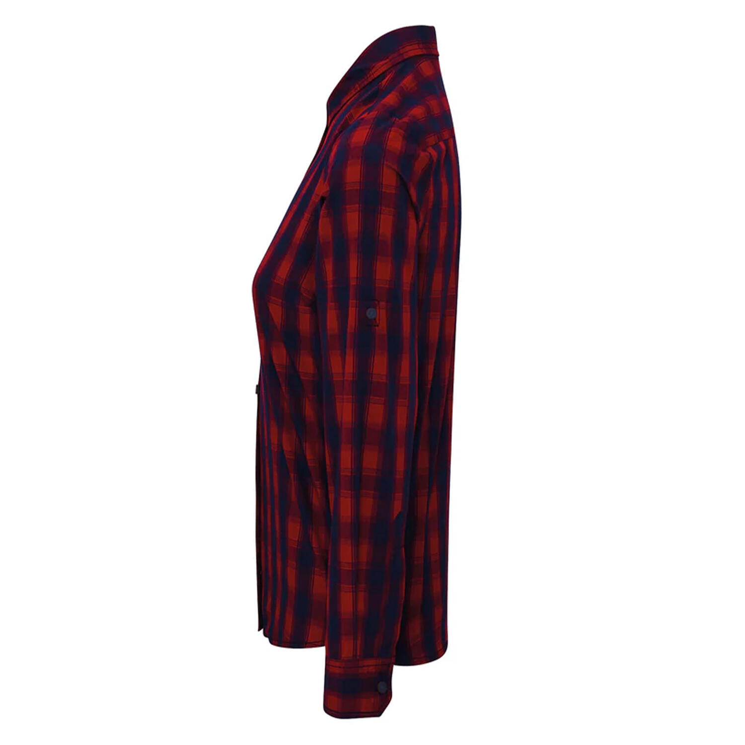 Camisa de manga comprida em algodão xadrez Mulligan para senhora e senhora 3/4
