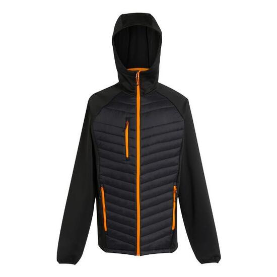 Navigate" Hybridjacke für Herren Schwarz/Orangenpop