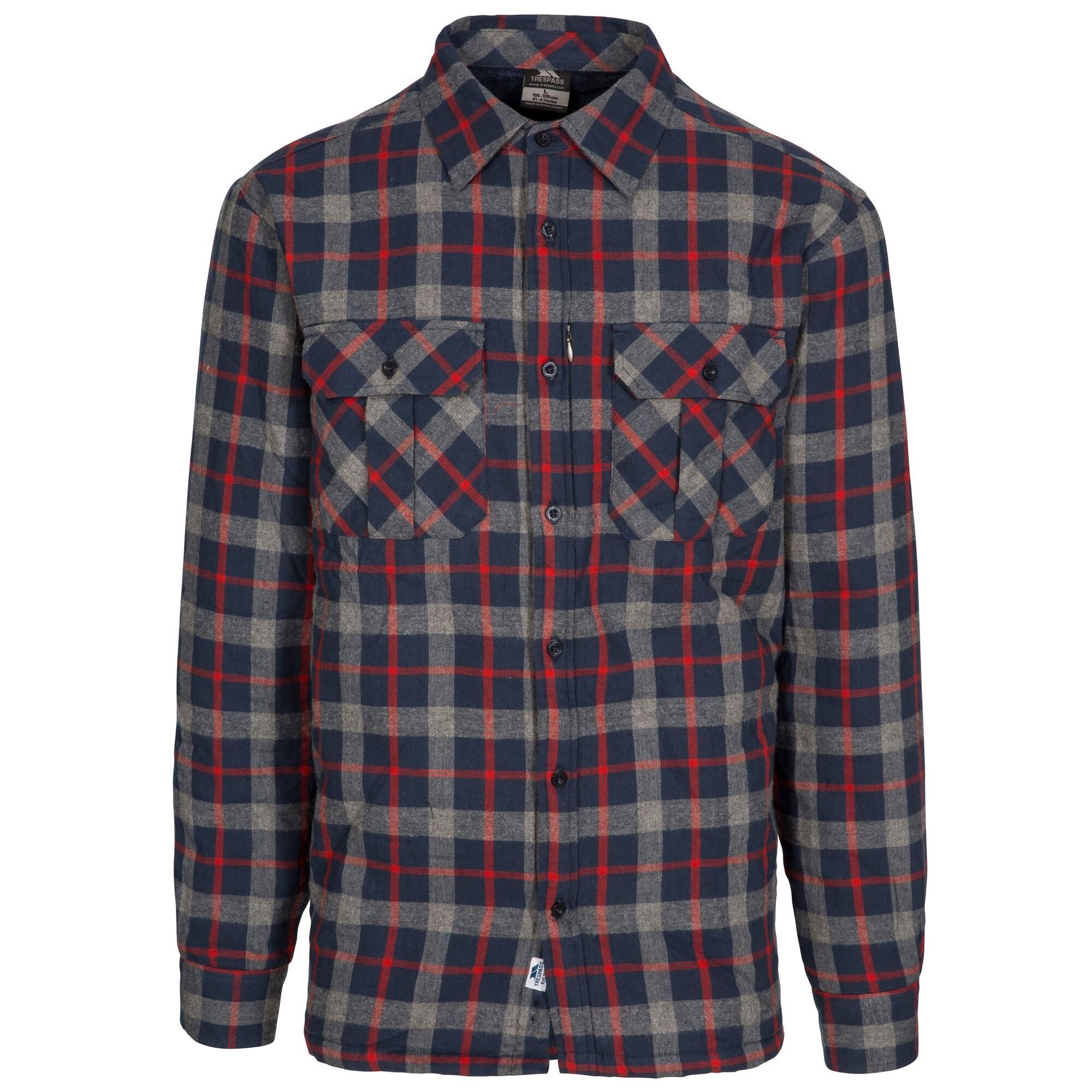TRESPASS Mens Rapeseed Check Shirt (Navy Check)