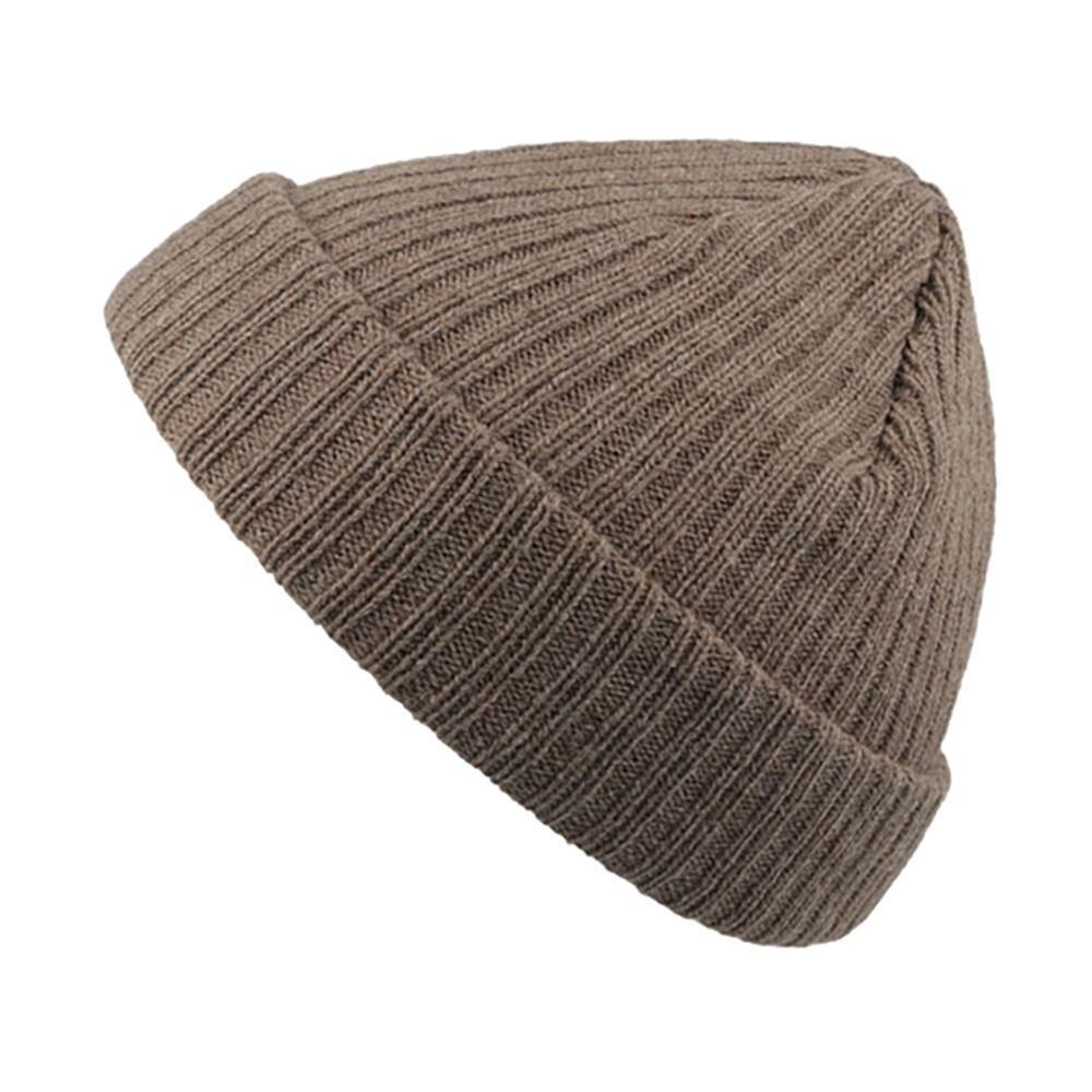 Unisex Docker Short Beanie With Turn Up ( Grey Melange)