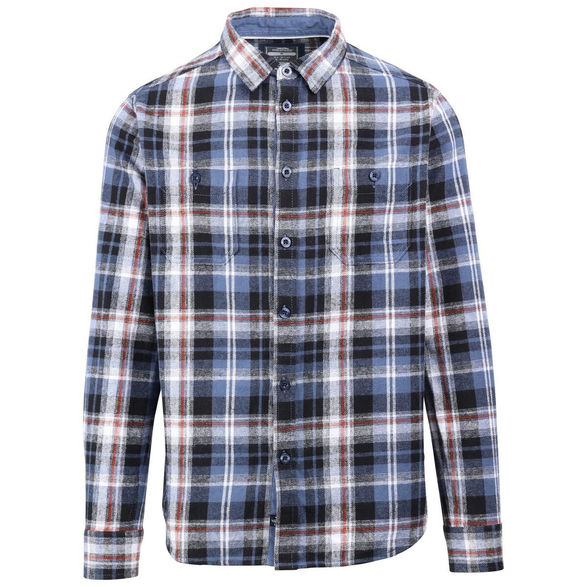 TRESPASS Mens Zalah Checked Flannel Shirt (Blue)