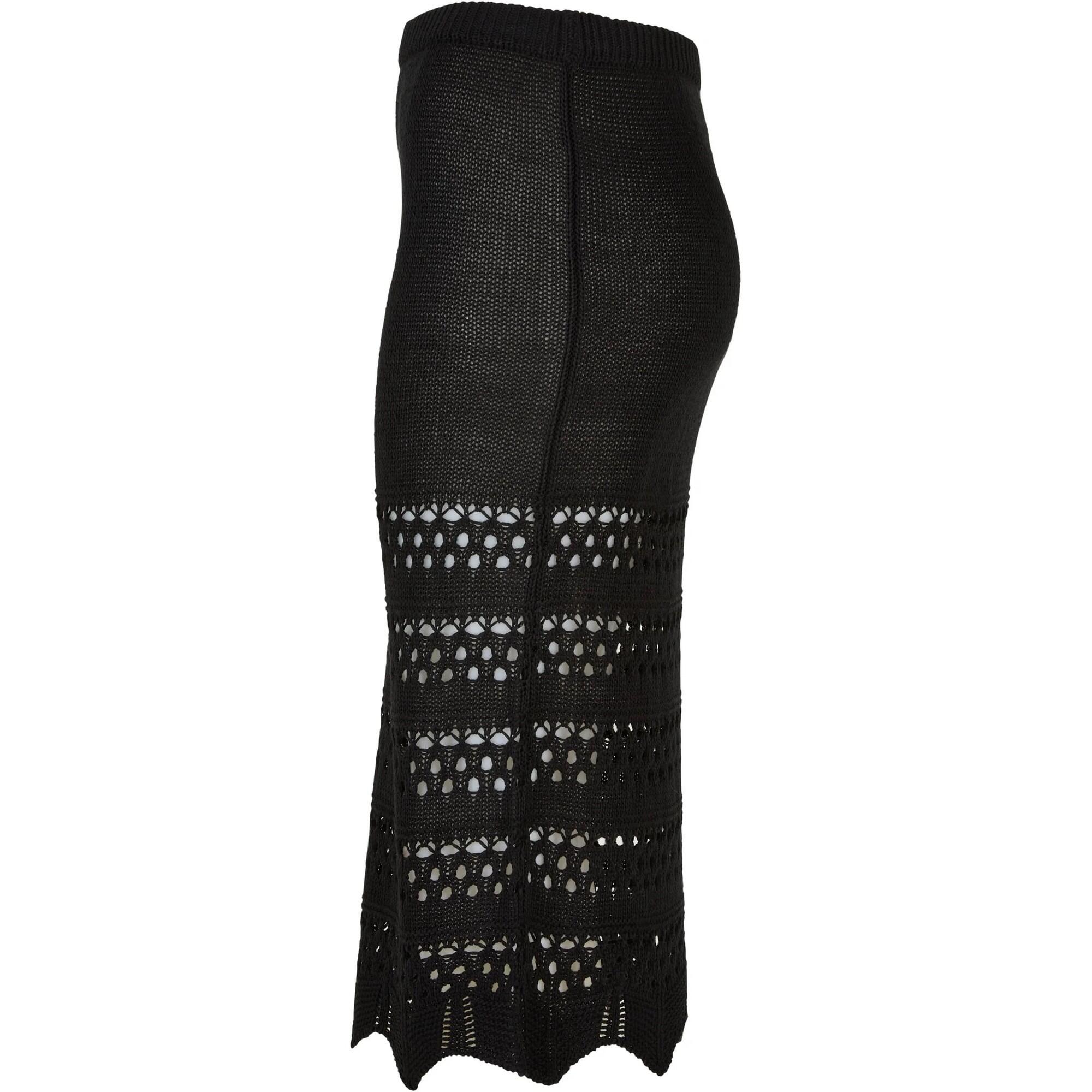 Gonna Uncinetto Donna Urban Classics Nero 3/4