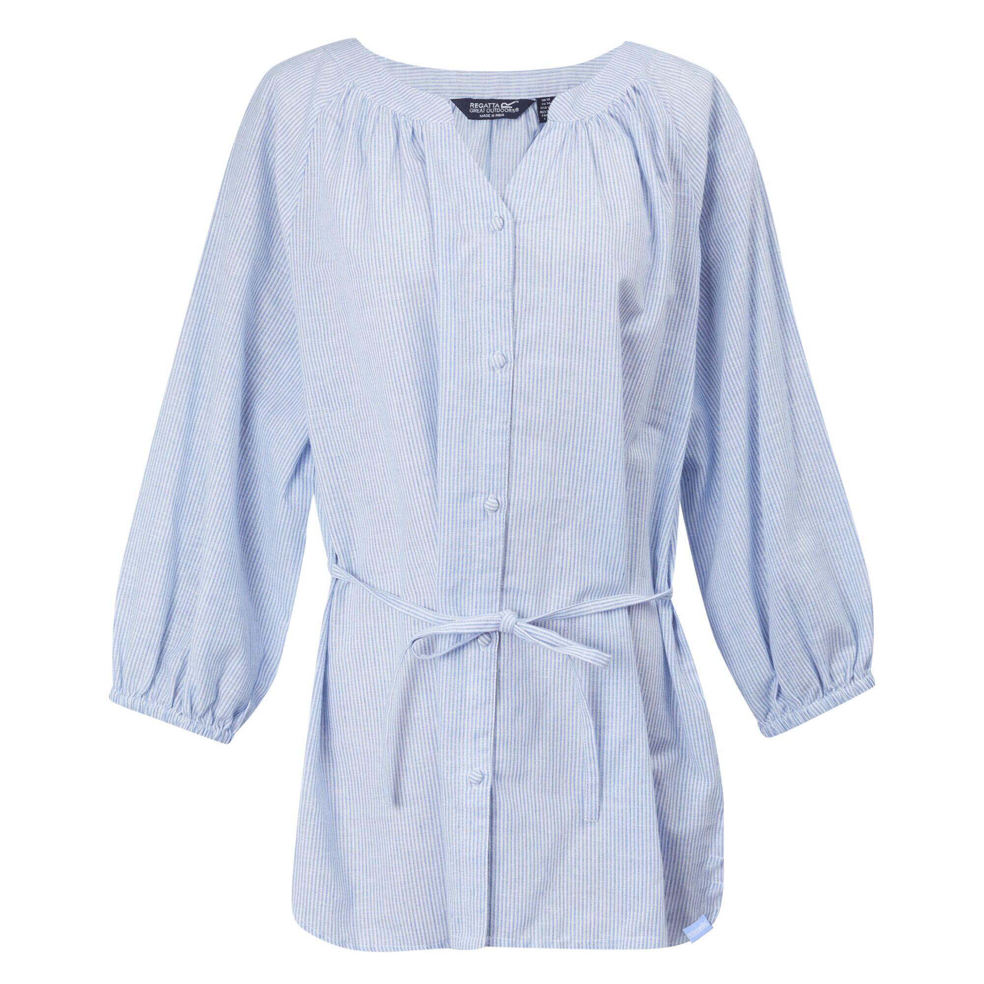 Camisa leve natuna para senhora/senhora azul