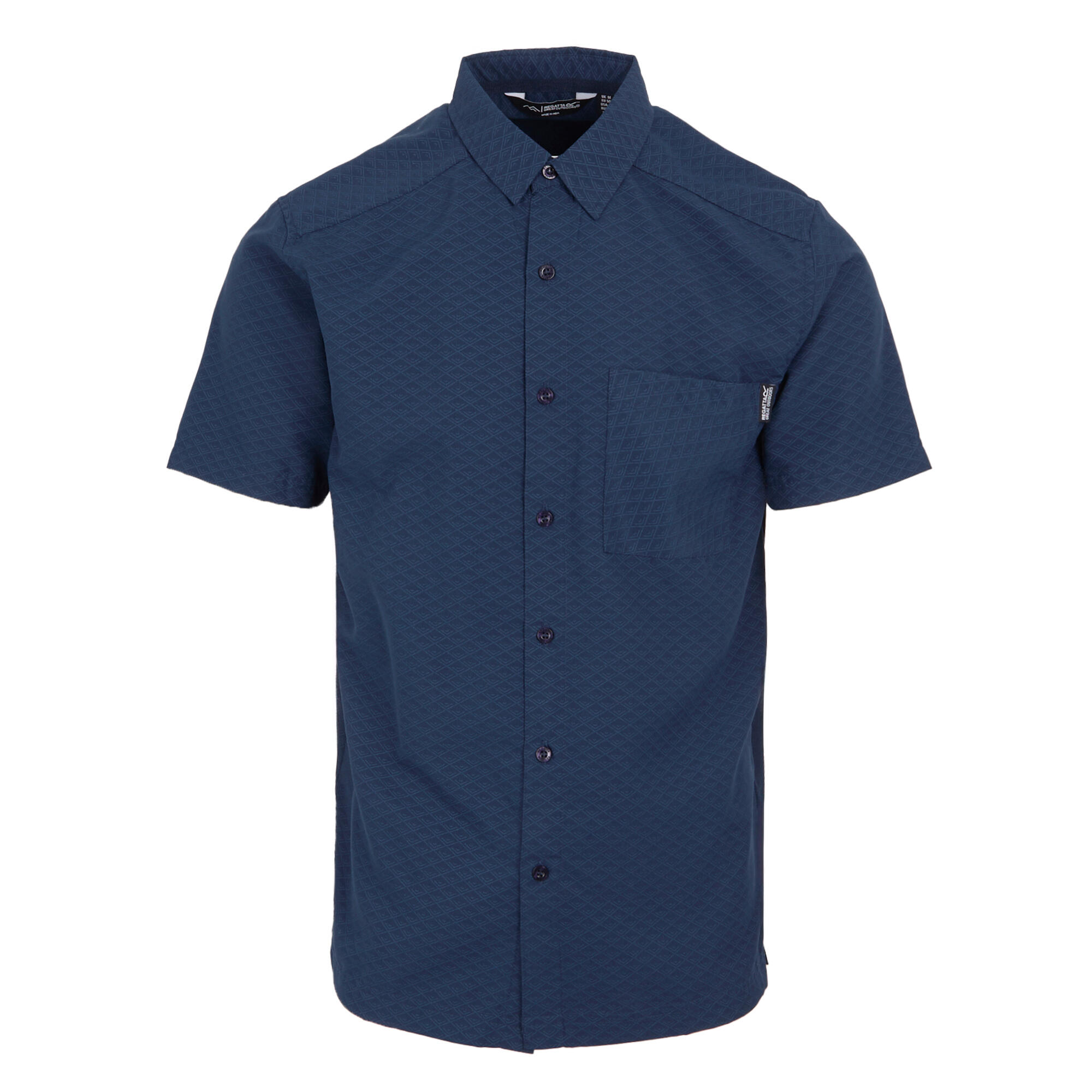 REGATTA Camicia Triangolo Maniche Corte Uomo Regatta Mindano IX Blu Navy