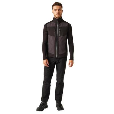 Heren evolve colour block softshell bodywarmer (as/zwart)