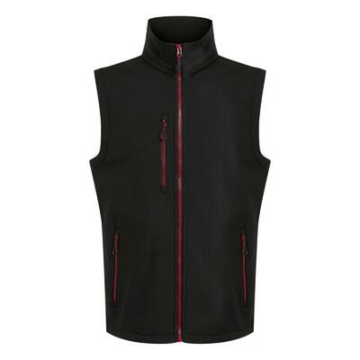Heren navigate softshell 2laags bodywarmer (zwart/klassiek rood)