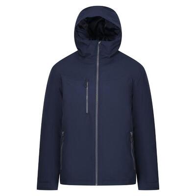 Waterdichte heren navigate geïsoleerde jas (zwart/nieuw royal)