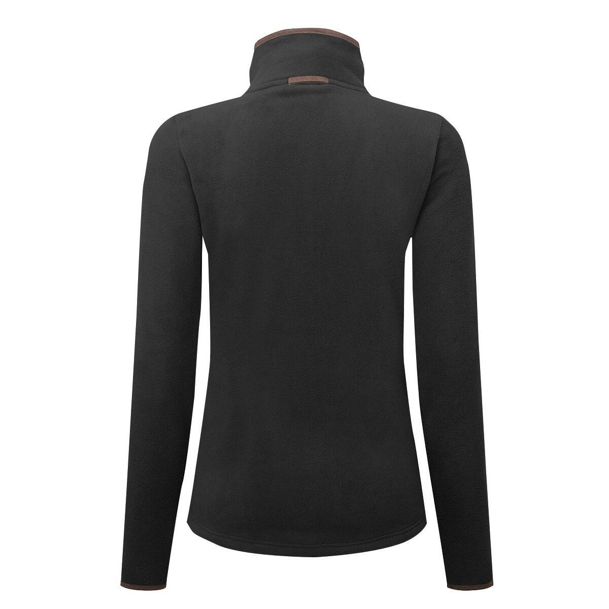 Casaco de lã Artisan para senhora/senhora (Preto / Castanho) 2/5