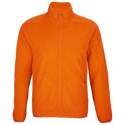 Heren factor fleecejack met rits (marine)