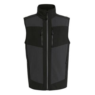 Heren evolve colour block softshell bodywarmer (klassiek rood/zwart)
