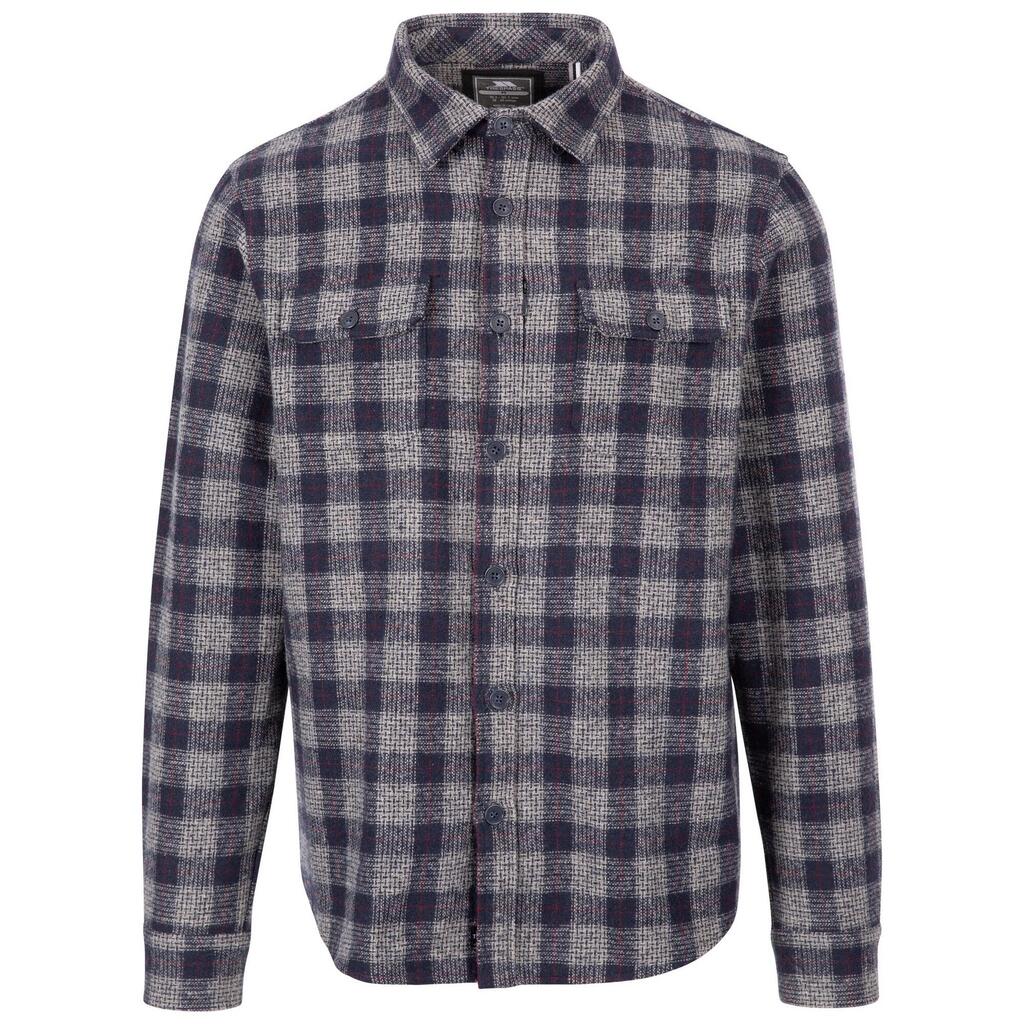 Mens Portlaw Checked Shirt (Grey/Blue)