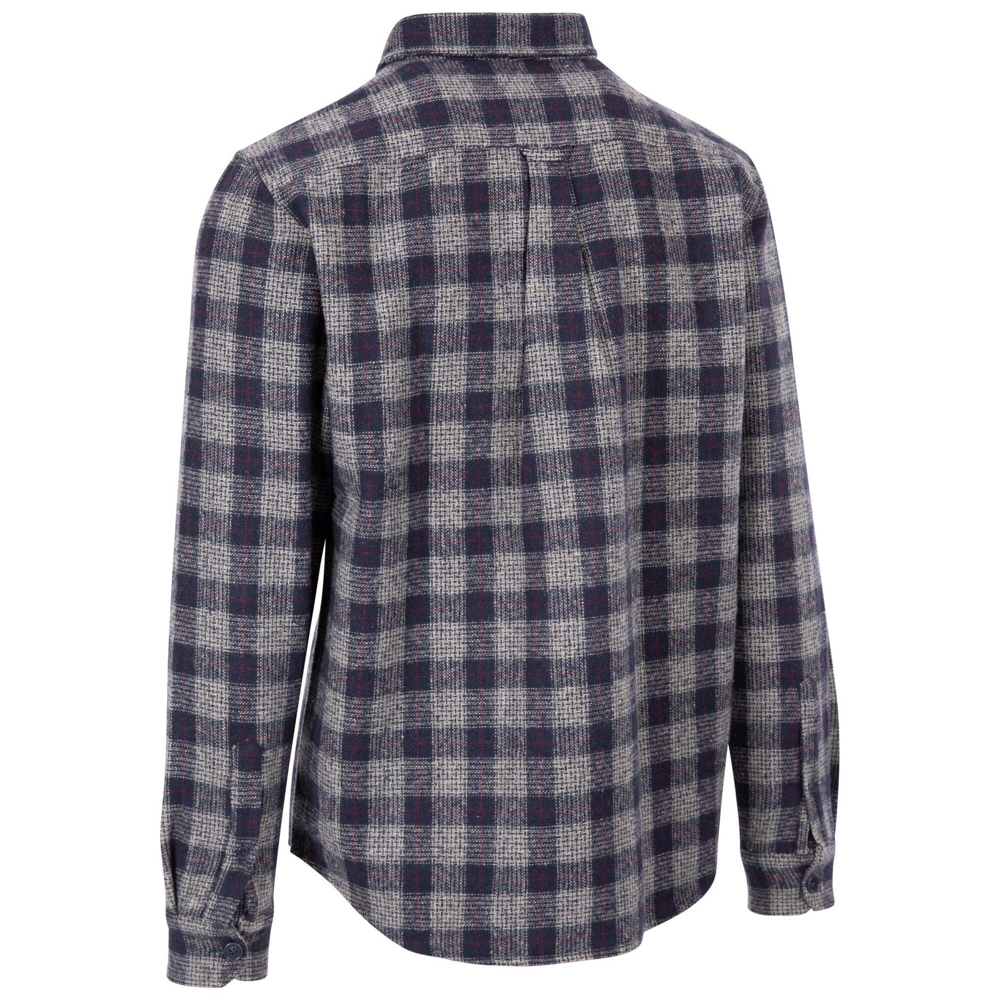 Camicia A Quadri Uomo Trespass Portlaw Grigio Blu 2/5