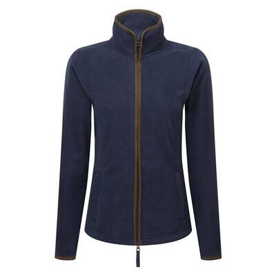 Dames artisan fleecejack (zwart/bruin)