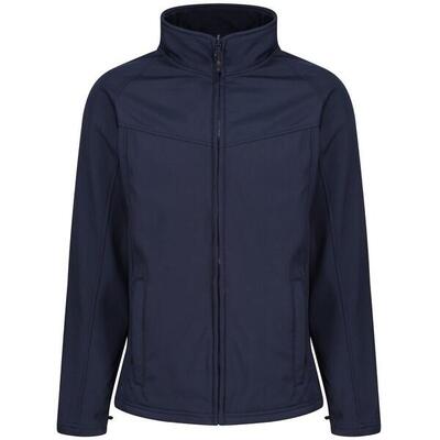Roestige heren softshell windbestendige fleece jacket (allemaal zwart)