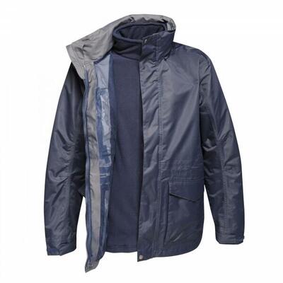 Heren benson iii hooded jacket (grijsblauw)