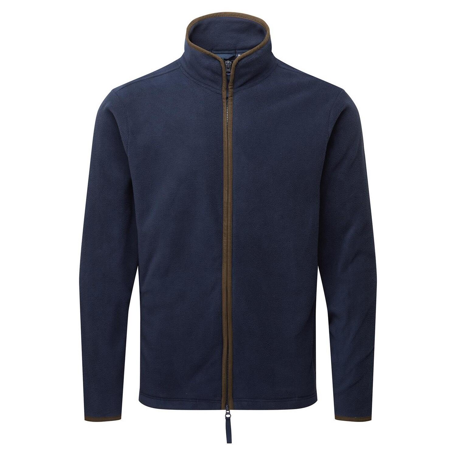 Premier - Veste Polaire Artisan Homme (bleu Marine / Marron) - Sweat-shirt - Bleu|marron - 52 2xl - Decathlon