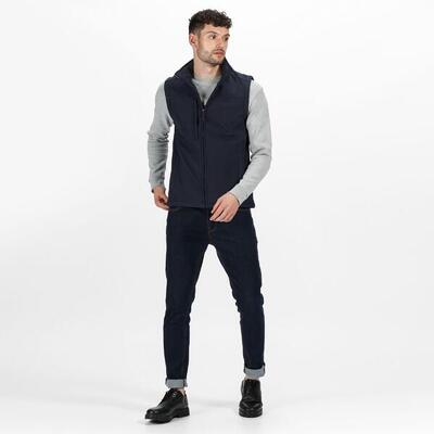 Heren flux softshell bodywarmer / mouwloos jasje waterafstotend en