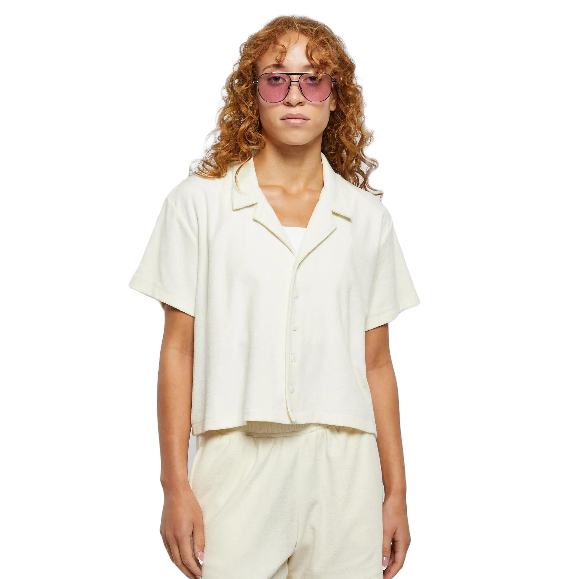 Camicia Resort Donna Urban Classics Bianco Pallido 3/3