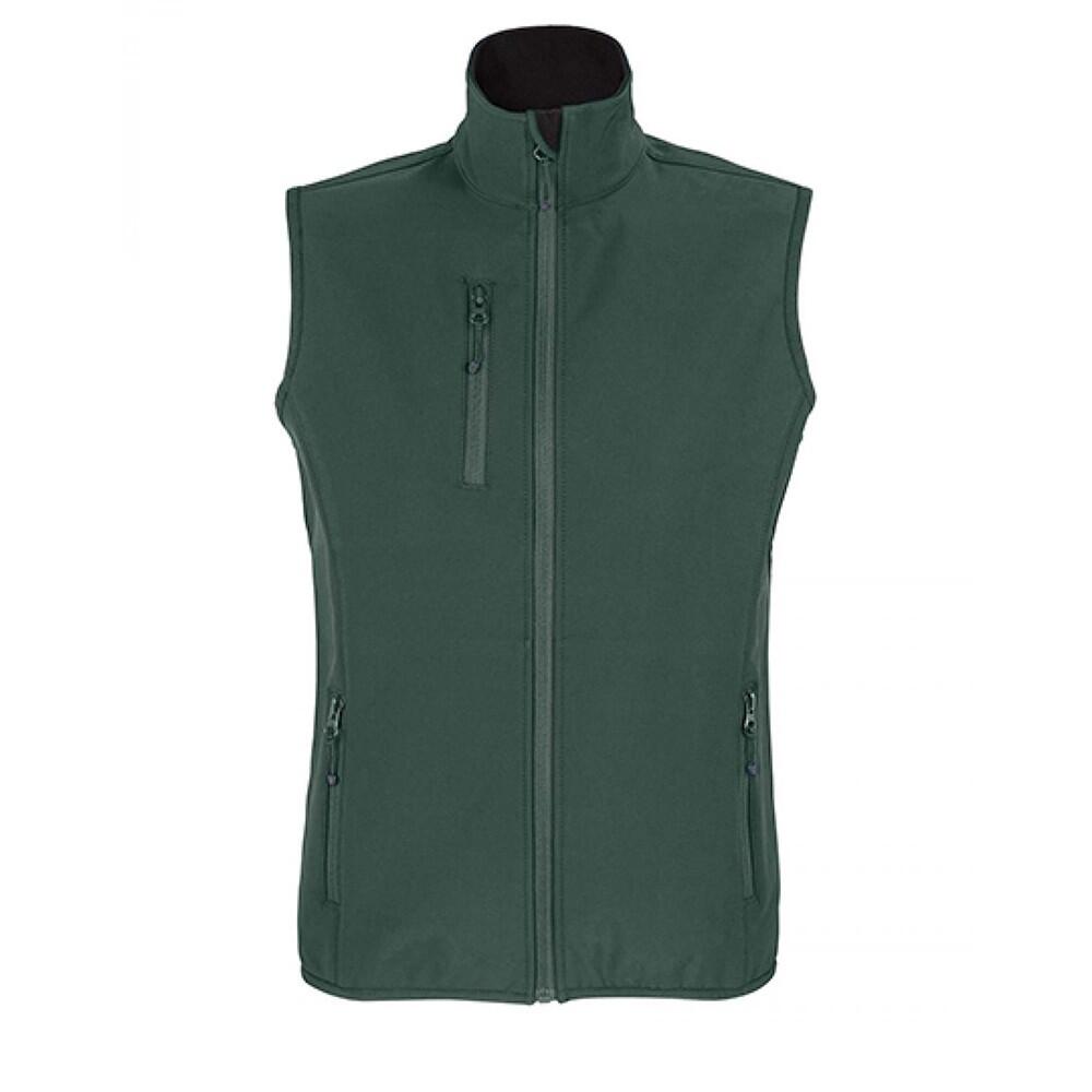 SOL'S Dames Falcon Bodywarmer Softshell met rits (Bosgroen)
