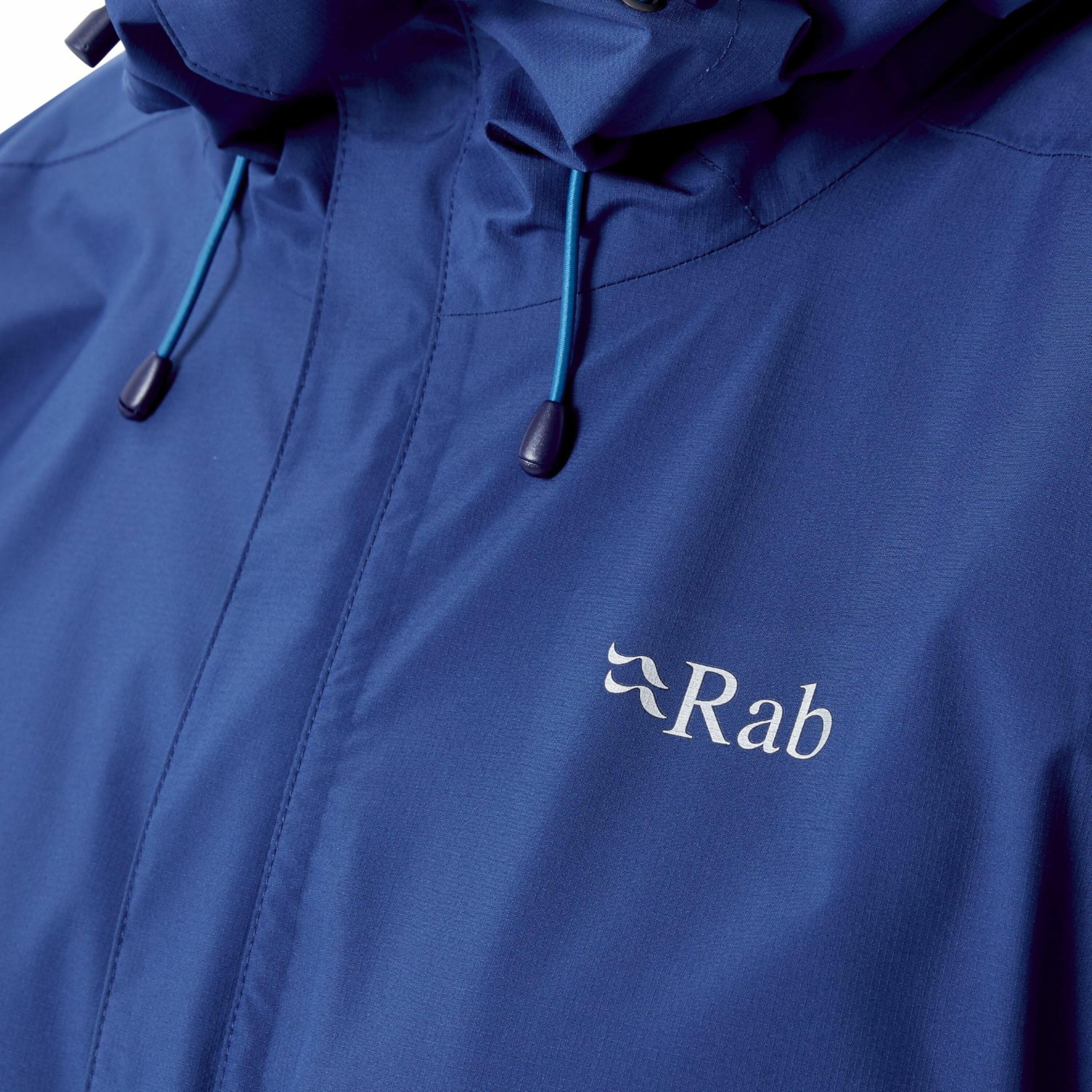 Kurtka przeciwdeszczowa damska Rab Downpour Eco Jacket z kapturem 4/7