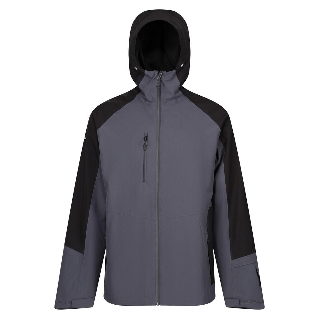 Mens XPro Beacon Contrast Detail Waterproof Jacket (Seal Grey/Black)