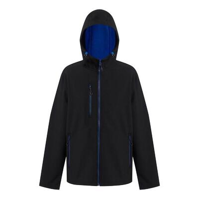 Heren navigate 2 layer soft shell jas (zwart/klassiek rood)