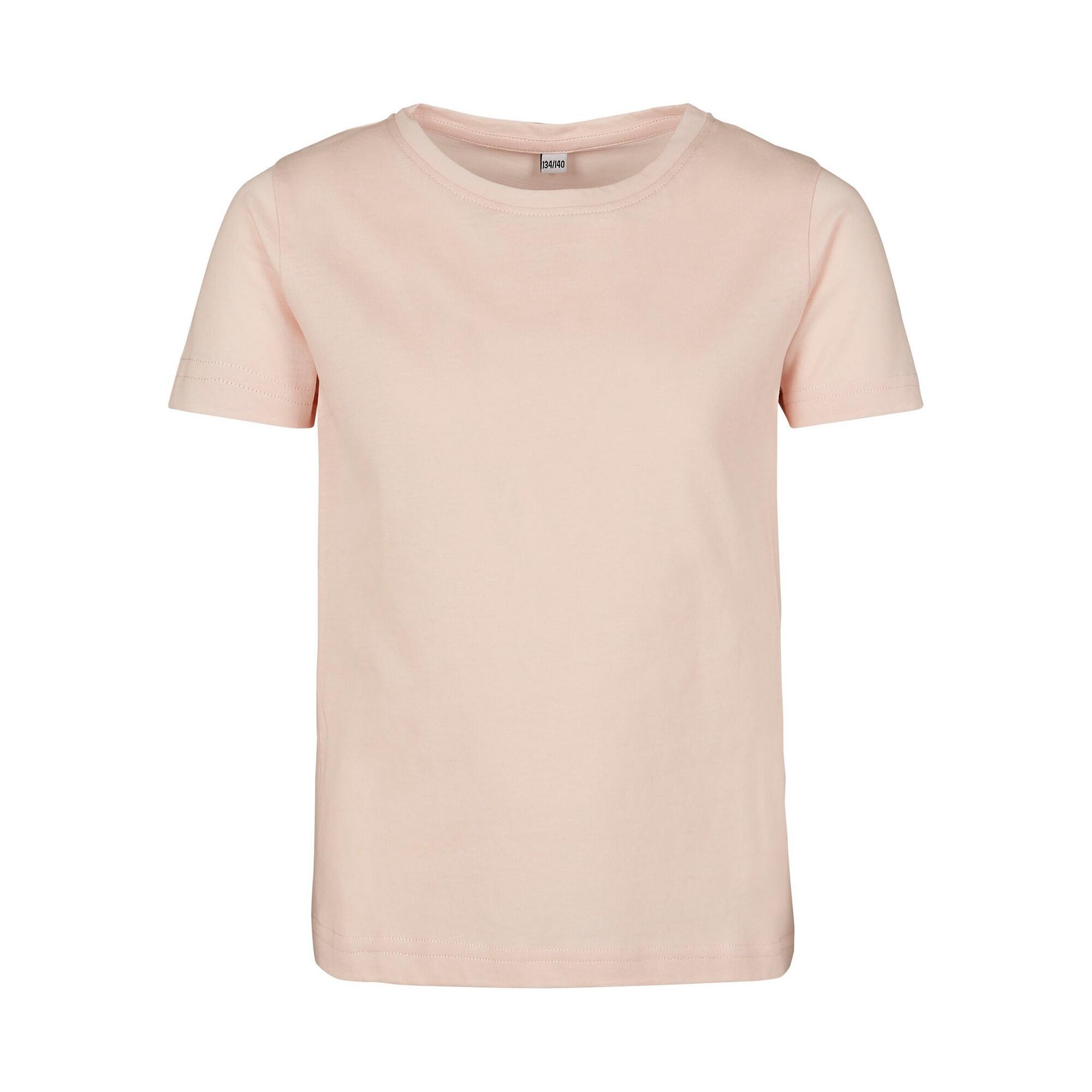 T-shirt de manga curta para garotas Rosa
