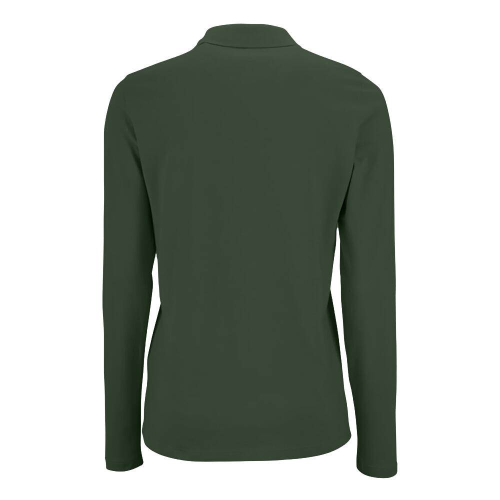 Maglietta Polo Manica Lunga Donna SOLS Perfect Verde Bottiglia 2/4