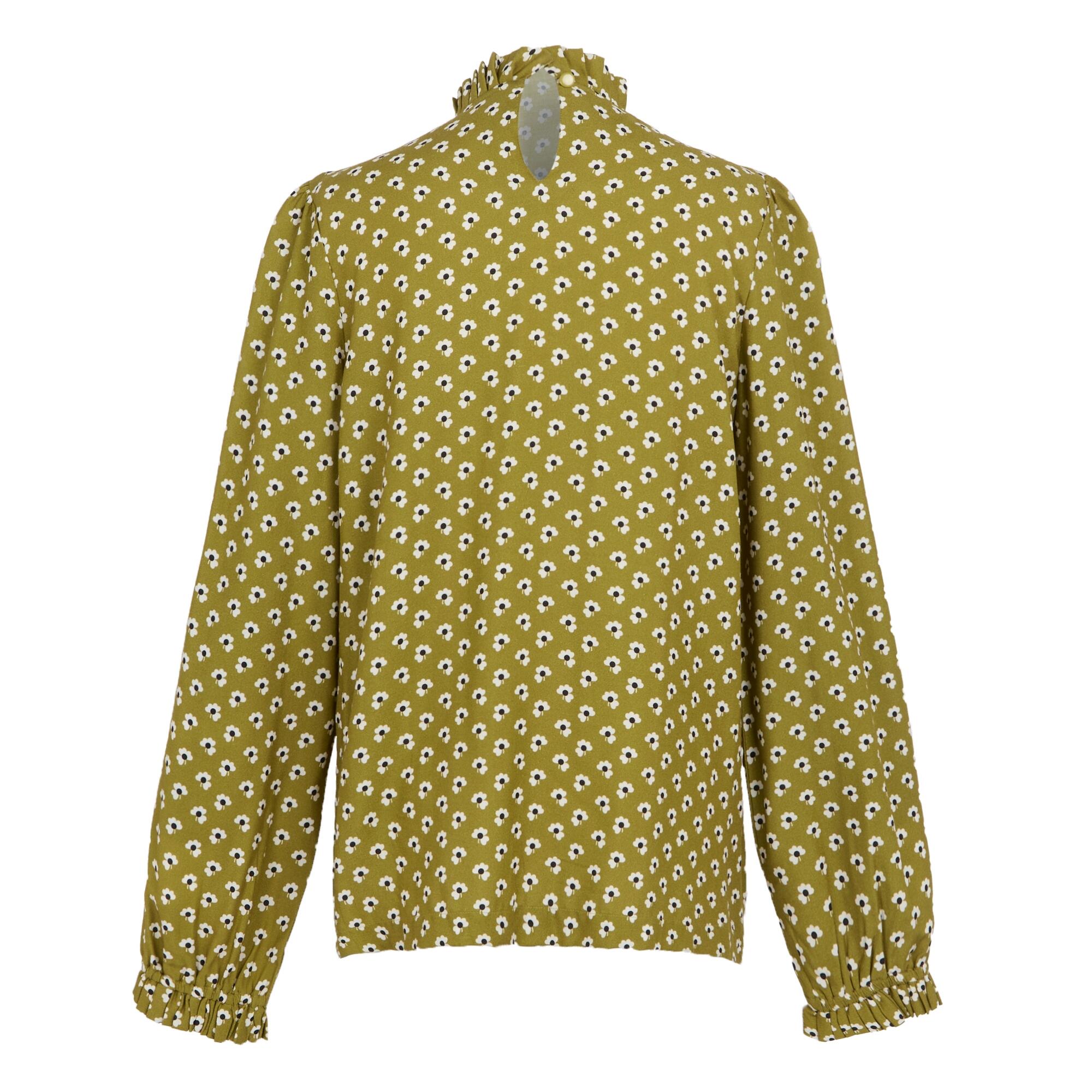 "Orla Kiely" Bluse für Winter Damen Oliv 2/4