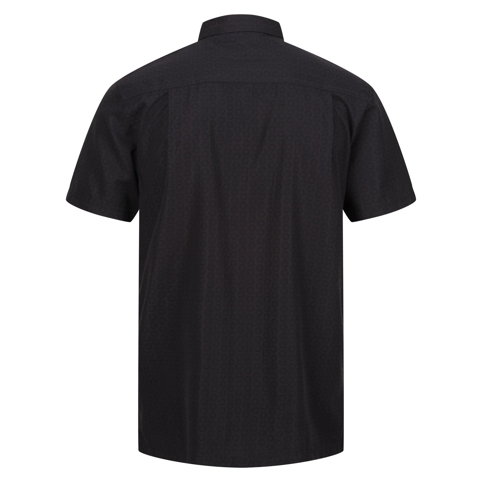 Camicia Fantasia Maniche Corte Uomo Regatta Mindano VIII Cenere Nero 2/5