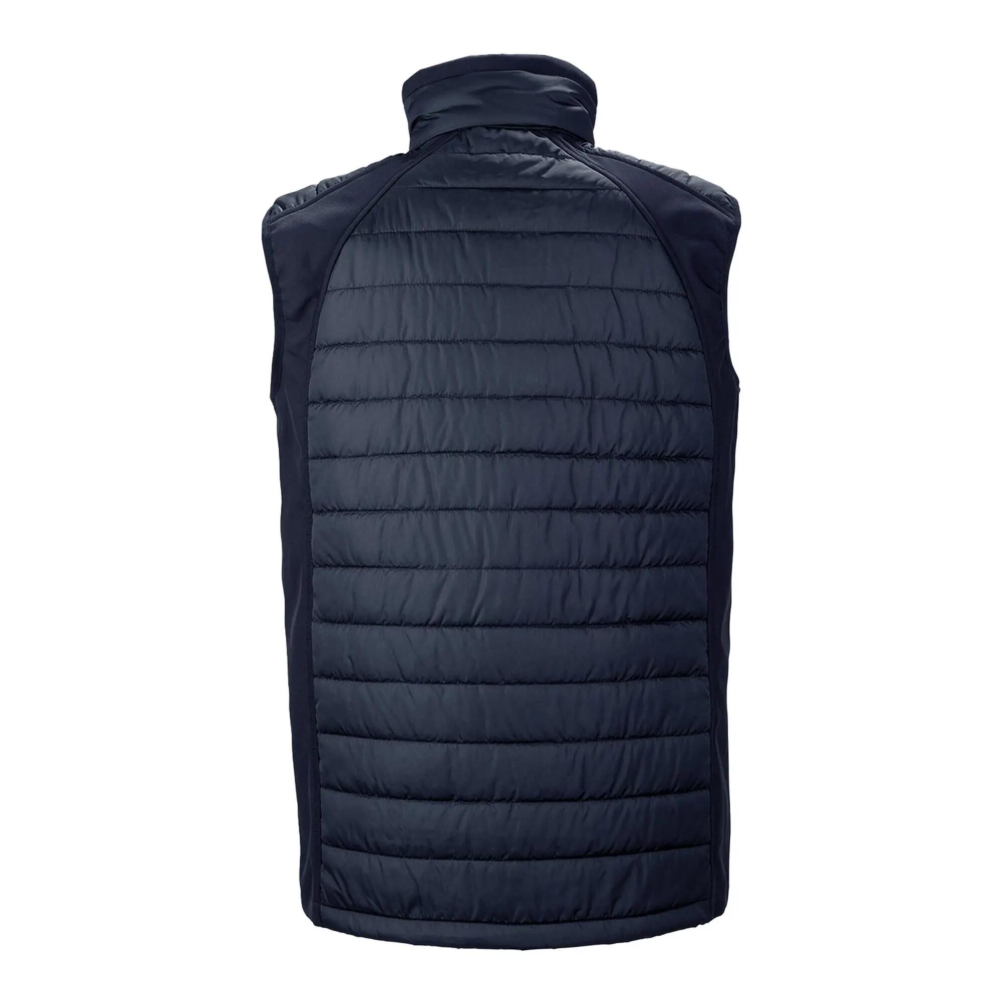 Uniseks Kompas voor Volwassenen Softshell Gilet (Marine / geel) 2/3