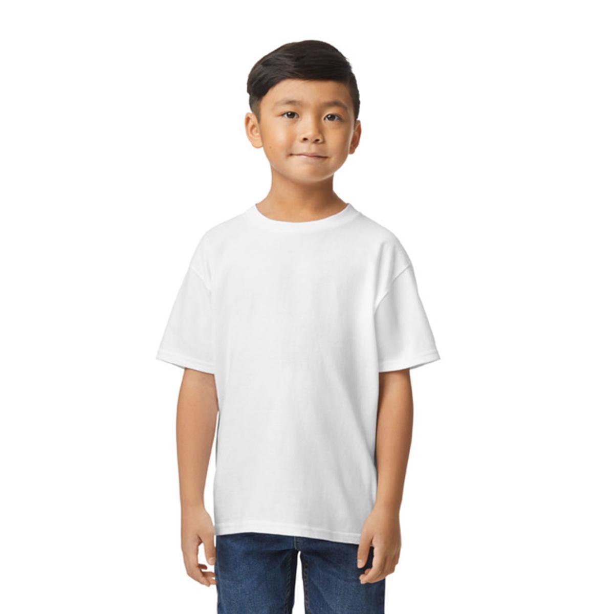 Gildan - Tshirt Softstyle Enfant (blanc) - T-shirt Manches Courtes - Blanc -  4 À 6 Ans - Decathlon