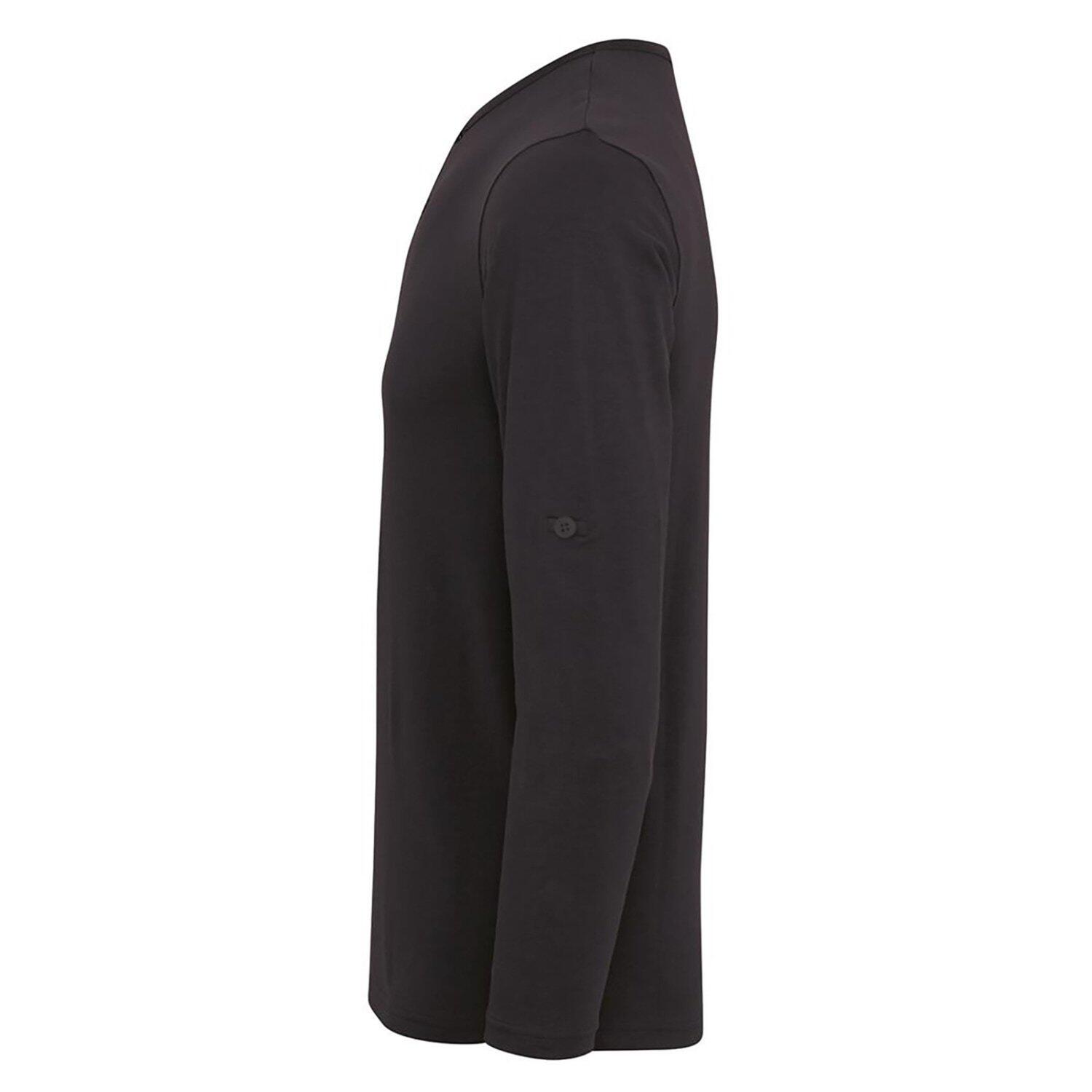 Camiseta Long John para Hombre Negro 3/4