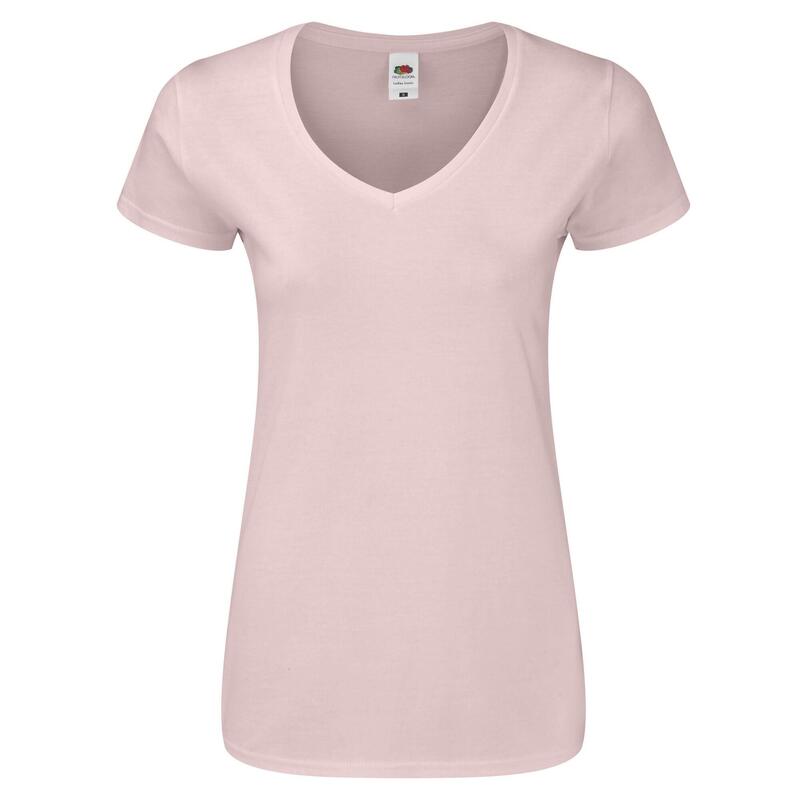 Tricou Drumeții În Natură Fruit Of The Loom Iconic 150 V Neck Femei