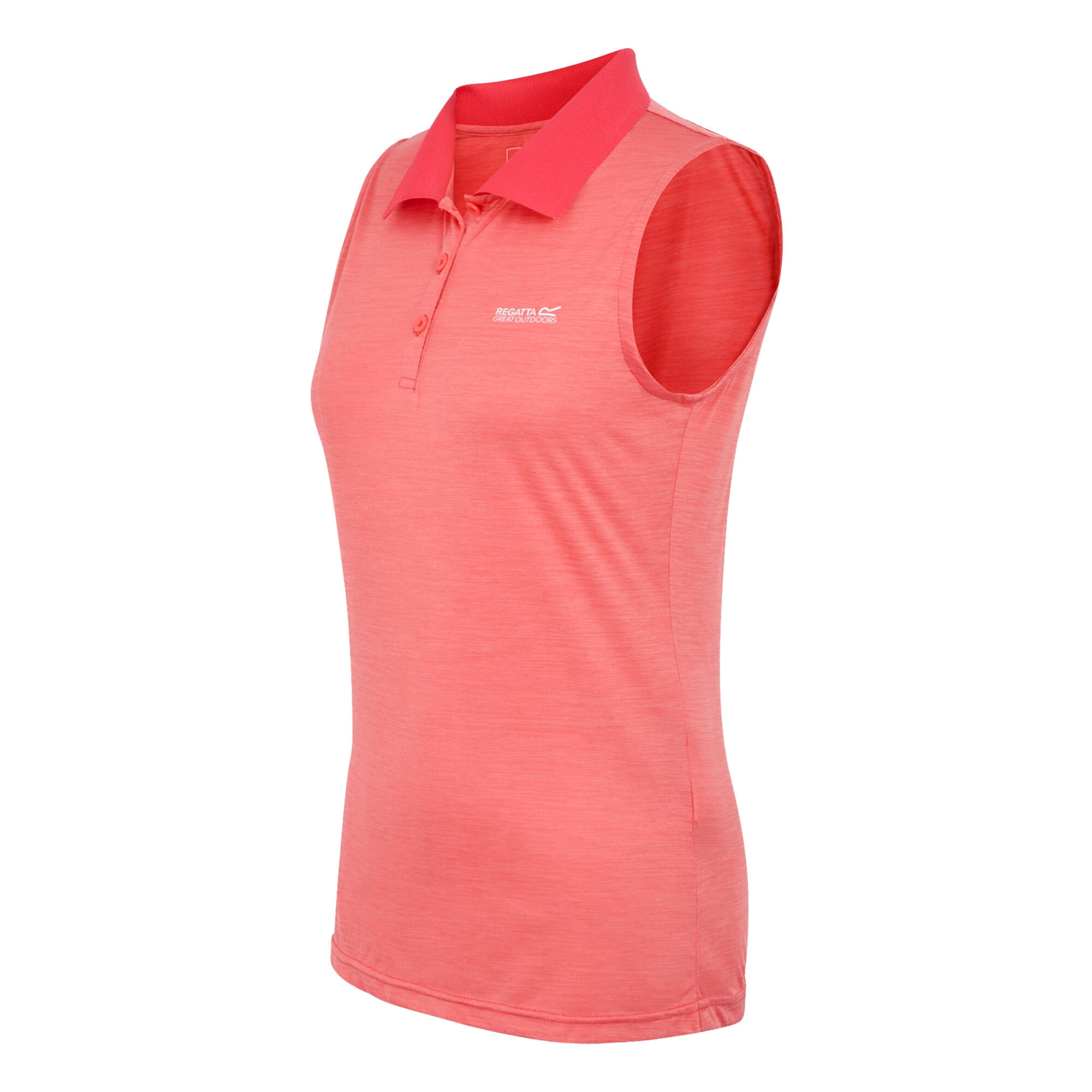 Polo Sans Manches TIMA Femme (Pêche Foncée) 3/4