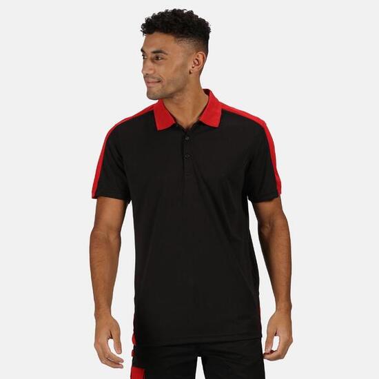 Polo CONTRAST Homme (Noir / Rouge)