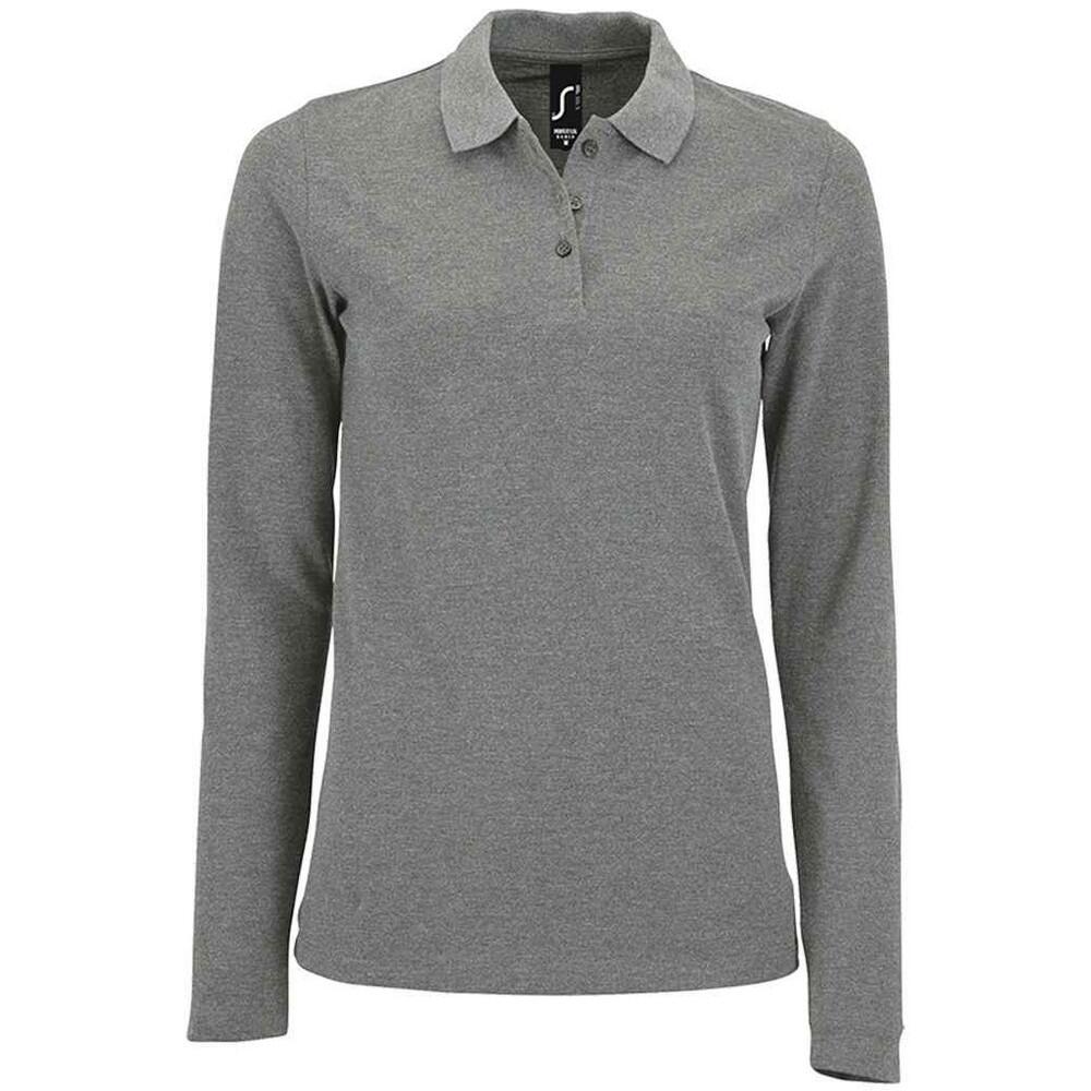 Sol's - Polo Perfect Femme (gris Chiné) - T-shirt Manches Courtes - Gris - 40 M - Decathlon