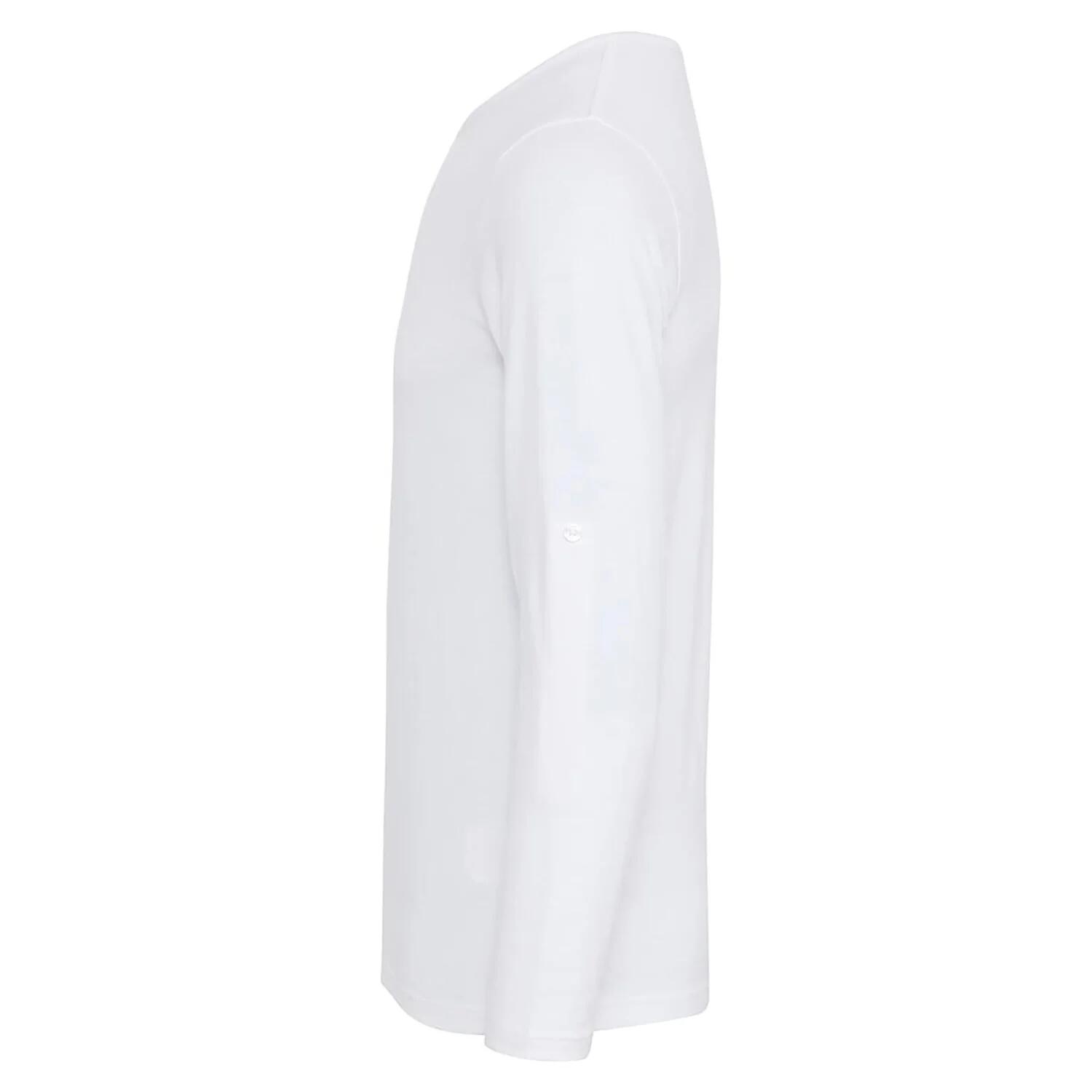 T-Shirt de manga comprida John Rolled Sleeves para homem (Branco) 3/4